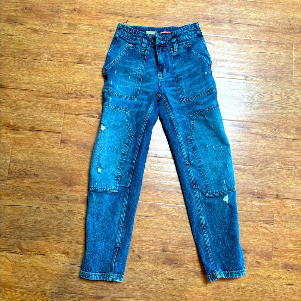 Anthropologie The Wanderer Mid-Rise Relaxed-Leg Jeans by Pilcro Size 26